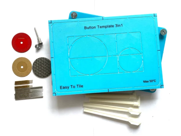 Full set Hidden wc Geberit Sigma Flush Button Round Edge templ. 3 in 1 for CutOut Button
