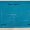 Tileable wc flush Button Alca / plast + Template 3 in1 for Cutout Button - Image 2